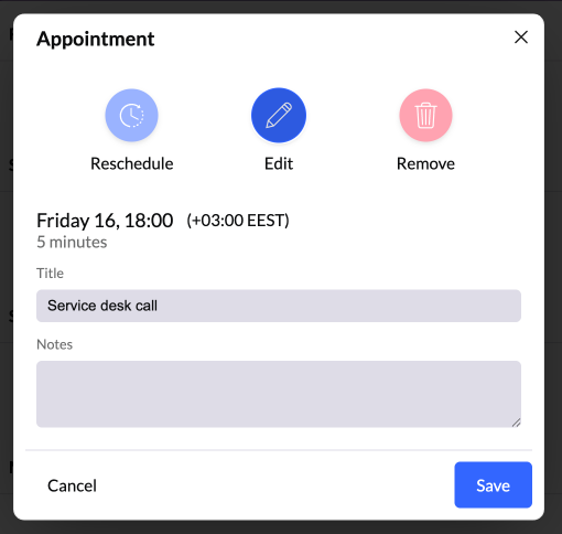 Appointment