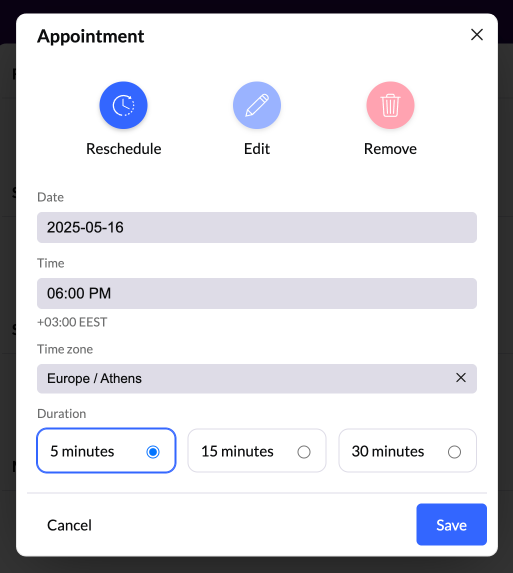 Appointment